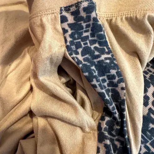 Retreat Rhonda Shear Knit Lounge Pants Suntan Abstract Animal L Tan Size L