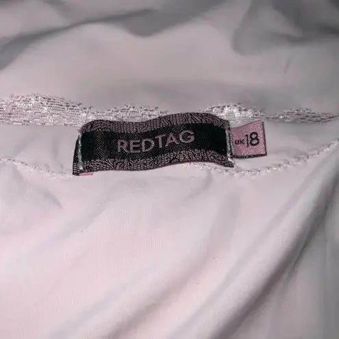 Red Tag Light Pink Women’s Chemise Adjustable Straps Lace Trim 18 Size 1X