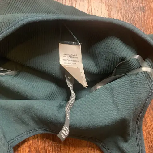 Vuori Simplicity Halter Top Beryl Ribbed Blue/Green Sleeveless Shirt Sz XS