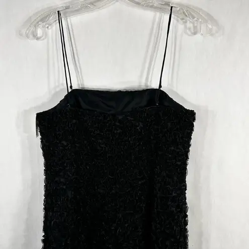 Chetta B Vintage Size 6 Evening Gown Silk Ruffled Full Length Dress Formal 1459