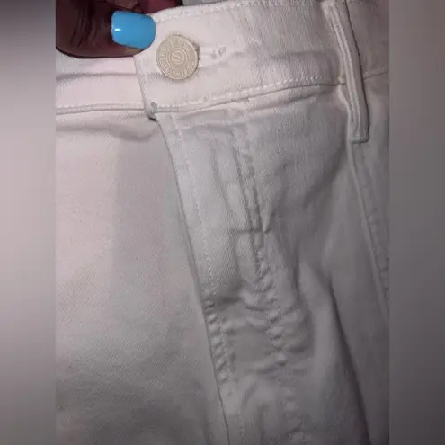 NWT MOTHER The Rambler Cargo Cream Wide Leg Women's Jeans size 30