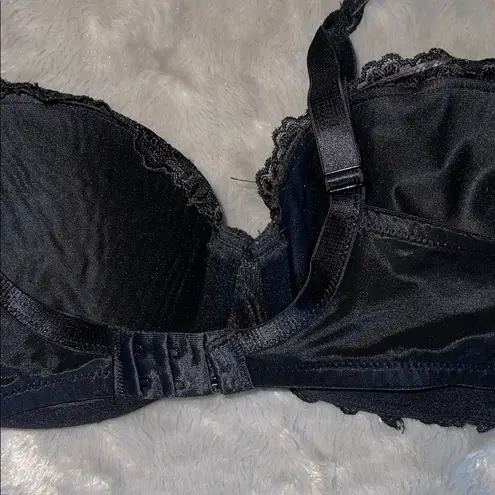 Ambrielle Midnight Black Lace Bra 38C Push