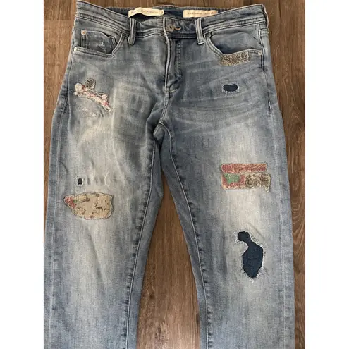 Pilcro and the Letterpress ANTHROPOLOGY Slim Boyfriend Jeans Size 28 Distressed
