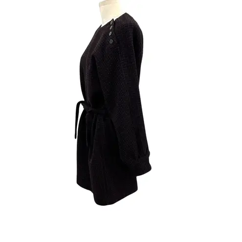 Ba&sh Dimitri Dress Mini Sweater Belted Jacquard Black Red Size 3 US 10