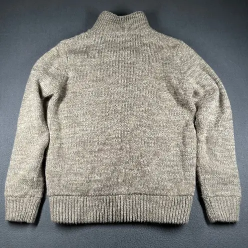 Amongst Others Cable Knit Sweater Womens M Sherpa Lined Full Zip Up Sweater Tan Size M