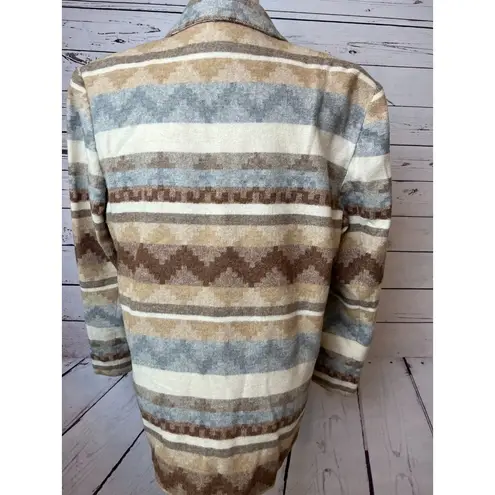 NWOT Casablanca Blazer Wool Blend Lined Jacket size‎ 10 Aztec Vintage Equestrian Tan