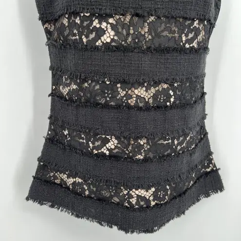 J.Crew NWT  Lace and Fringe Striped Dressy Tank Formal or with Jeans Sexy XXS