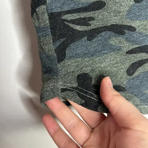 Evereve Sundry Camo Saturday drawstring jersey knit Skirt size M