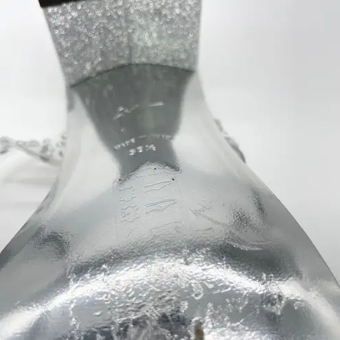 Giuseppe Zanotti Womens Size 38.5 Crystal-Embellished PVC Mules Sandals Silver