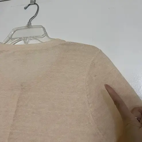 Eileen Fisher  short sleeve peach orange linen blend lightweight cardigan Large - Image 7