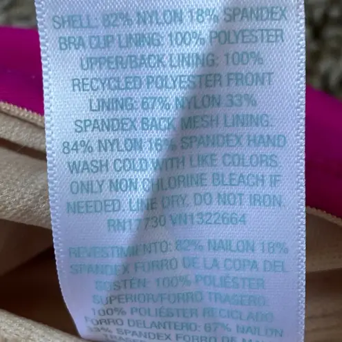 Kona Sol NEW Pink Strapless One Piece Swim Suit 16 Tummy Control Full Coverage