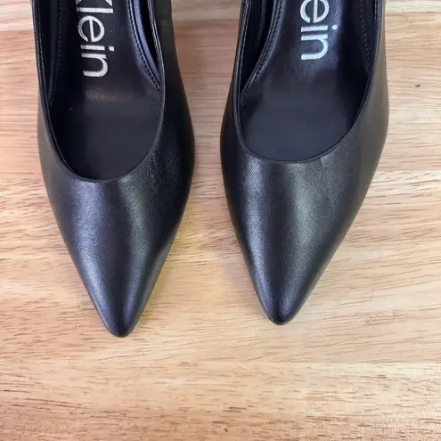 Calvin Klein  Jasmine Womens Leather Upper Pumps Heels Shoes 8.5M Black
