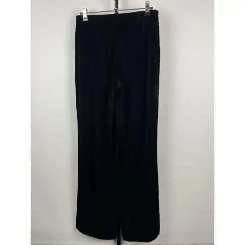 Armani Exchange Vintage  Black Velvet Velour Slack Trouser Pants Size 0