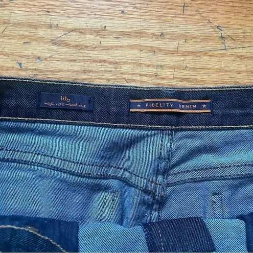 Fidelity Lily High Rise Boot Cut Jeans Size 33 Blue