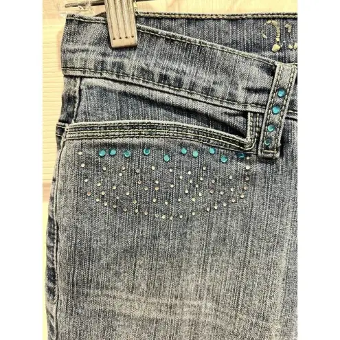Vanilla Star Jeans Vintage Y2K Vanilla Star Rhinestone‎ Embellished Flare Jeans Women’s Size 7