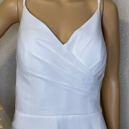 JJ's House NWT JJ’s House A-line V-Neck Mini Chiffon Homecoming Dress Ivory Ruffle sz 18W