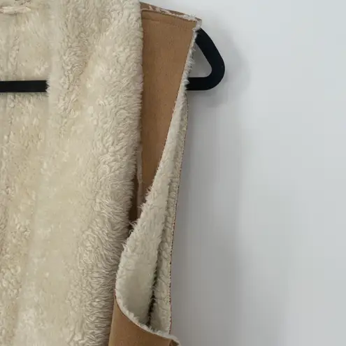 Mystree Womens Open Front Faux Suede & Fur Southwestern Sleeveless Vest Medium