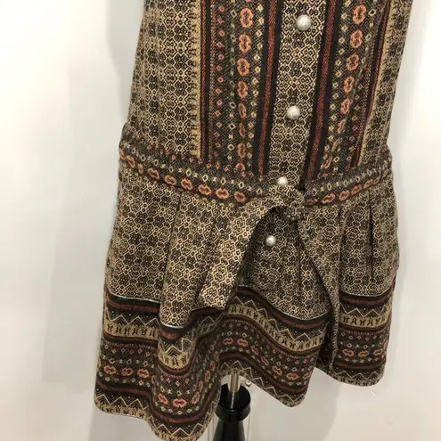 Anna Sui Brown Wool Jumper Dress Sz. 8