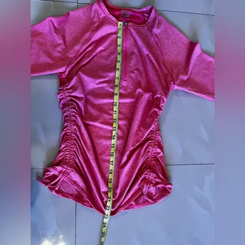 Calia Women’s S long Sleeve Pink 1/2 Zip Polo Pullover Jacket w Thumbholes M Size M