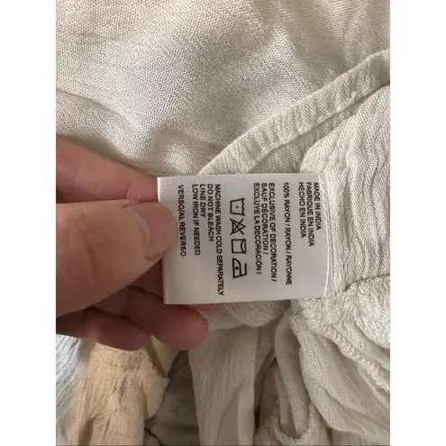 Kiwi + Punch Queen Cream Sundress XS – Smocked Bust, Adjustable Straps, Flowy Ra White