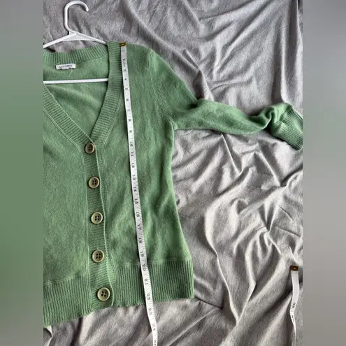 Generra Vintage Women's Cashmere Cardigan Sweater S Green Preppy Quiet Luxury