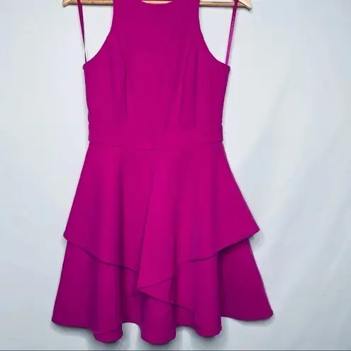 Adelyn Rae Gabardine Ruffle Fit and Flare Dress Size XS