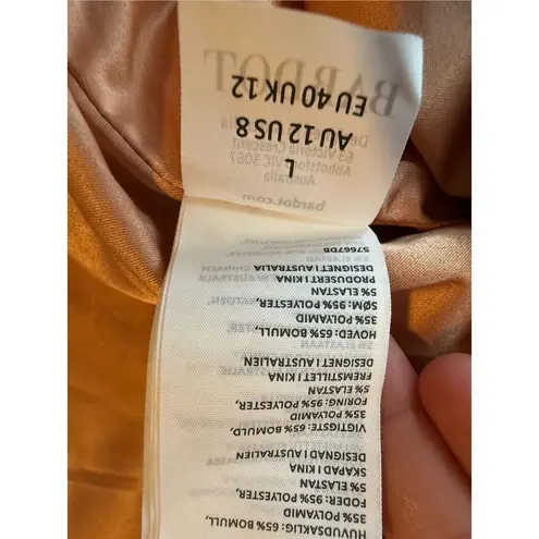 Bardot Riveria Lace Corset Bodycon Halter Dress In Rust Orange/Peach Size 8