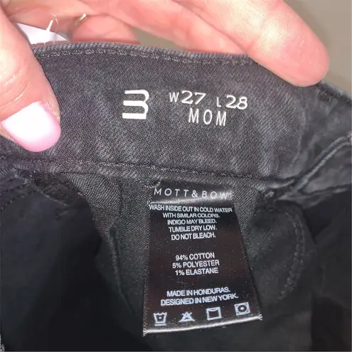 Mott & Bow Women's Black Mom Alle Skinny Jeans Size 27 Stretch Denim
