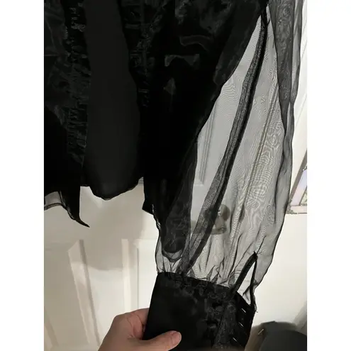 Night out Black sexy long‎ sleeve top size S