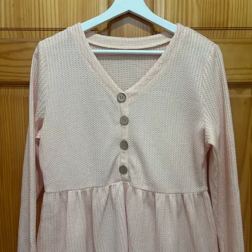 Boutique Brand Size Medium Ballet Pink Thermal Bohemian Style Top.