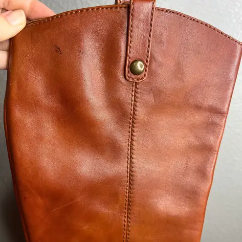 INC International Concepts Fawne Leather Riding Knee High Boots Sz 12 Cognac NEW Brown