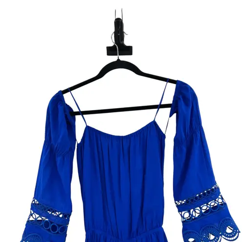 Ramy Brook Ramy Brook Markos Romper Cotton Swim Cover-Up Cobalt Royal Blue Size XS