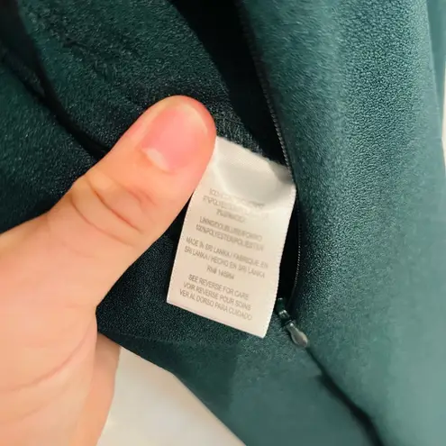 Julia Jordan Women's Green Crossed Neck Keyhole Jumpsuit Size 12 Solid Crepe