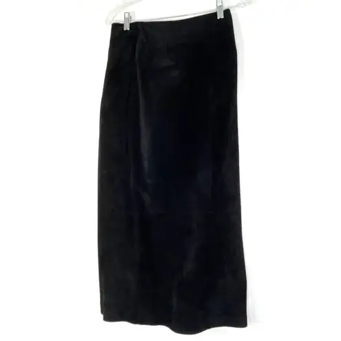 Kate Hill Black suede column skirt size 4 69d