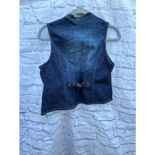 Chico's Women's  Denim Vest Blue-western festival