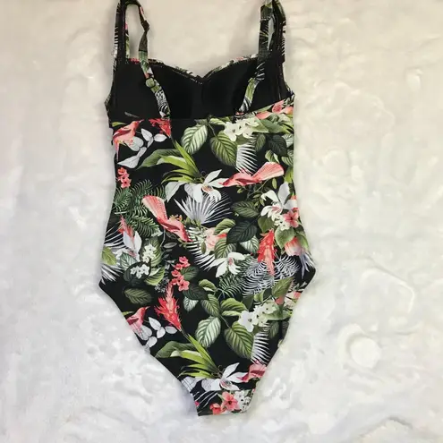 Nip Tuck Black Isle of Waimea Joanne Tummy Control Swimsuit Women's Size 4 Green