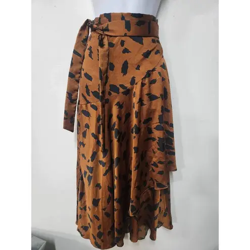 COOPER ST WILD CAT WRAP SKIRT Size 4. B11 Brown