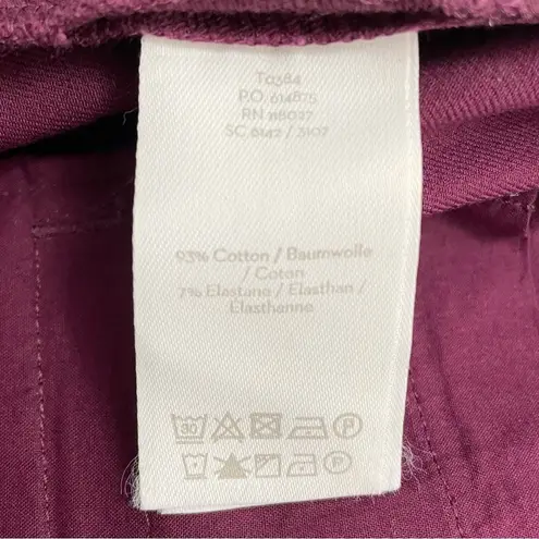 Boden Relaxed Bootcut Pants Maroon Seam Front Flare Leg Trouser Size 6L | 6 Long Red