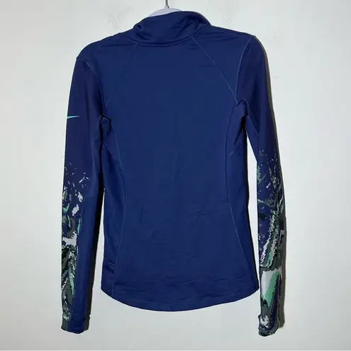 Nike  Pro Hyperwarm Half Zip Training Top Pullover Periwinkle Blue Women's M