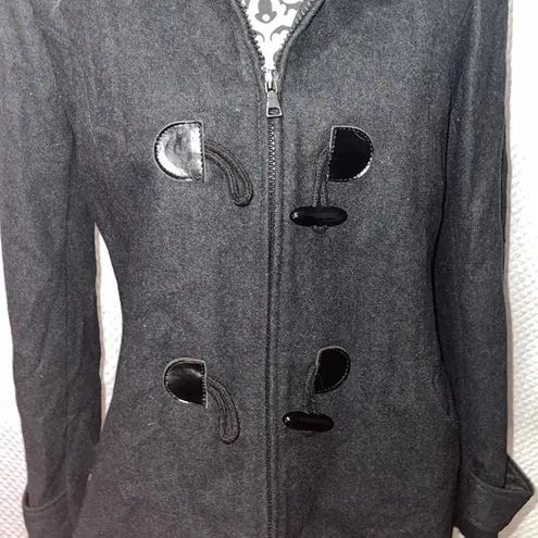 Braetan Women’s Wool Blend Toggle Hooded Coat Jacket Black Size Small