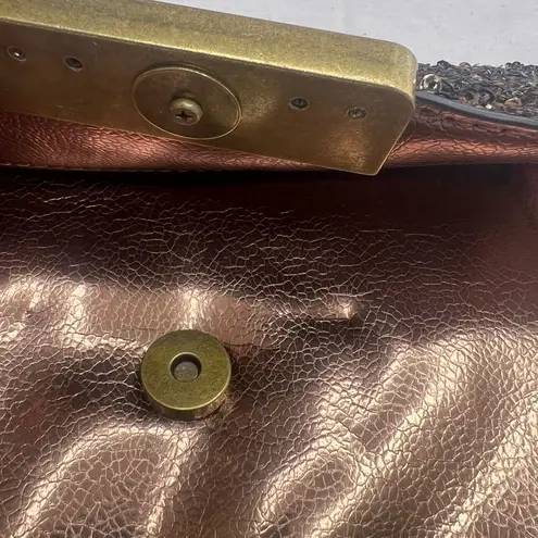 Simply Vera Metallic Bronze/Sequin Clutch/Shoulder Bag