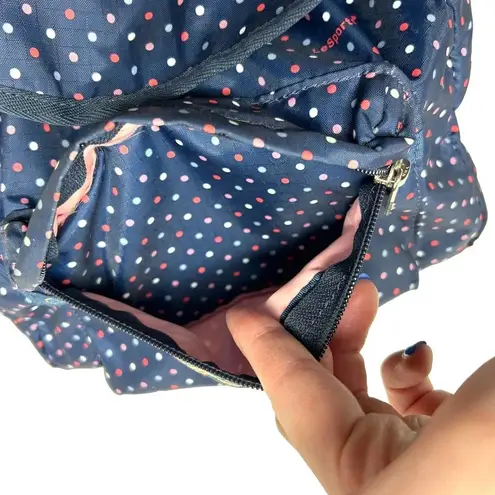 LeSportsac Navy Blue Polka Dot Print Backpack Bag