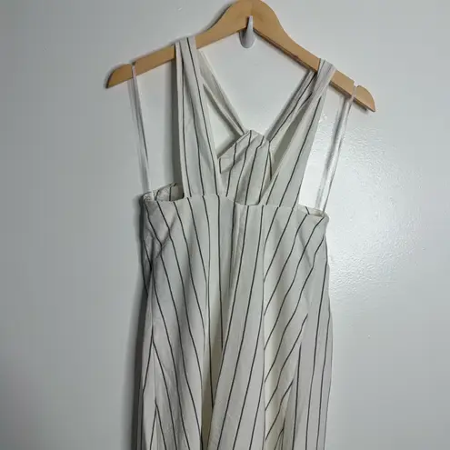 Massimo Dutti NWT Massimo Dutti Women's Striped Halter Midi Dress White/Blue Size Small