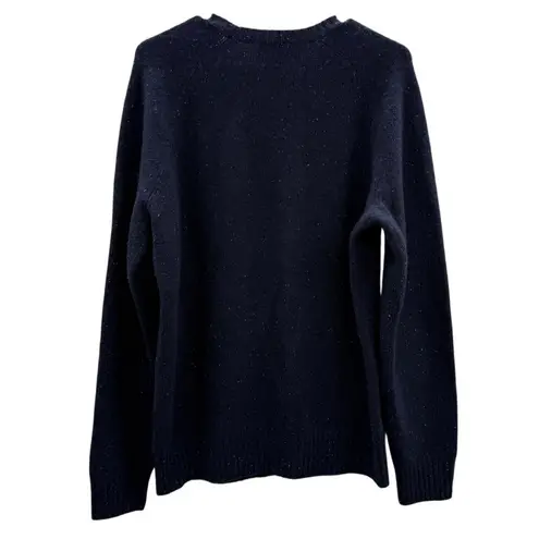 Bloomingdale’s Cashmere Sweater Men’s Size Medium Navy Blue Speckled Long Sleeve