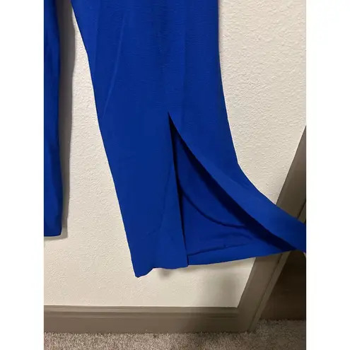 Dress the Population NEW Size Large Flare Pants Blue Business Party Club Preppy