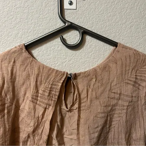 FRNCH Paris Boho Leaf Open Back Blouse MEDIUM