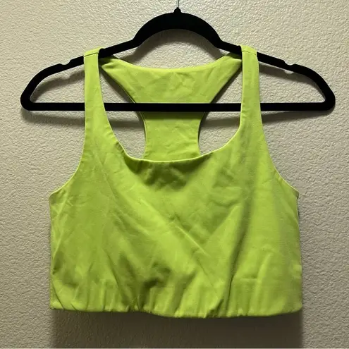 Girlfriend Collective  Neon Green Crop Top Paloma Longline Sports Bra Size Medium