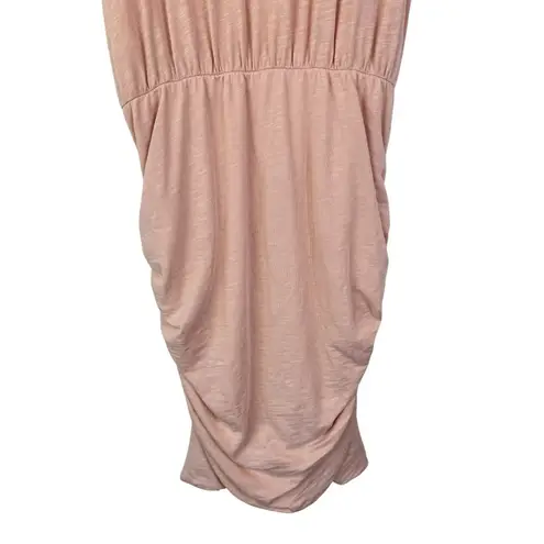 Sundry NWT U-Neck Sleeveless Dress Light Pink Pigment Cashew Ruched Size 1 Small
