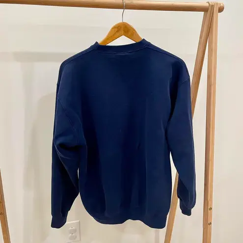 Vintage UCLA Bruins Embroidered Paisley Floral College Crewneck Sweatshirt in Navy Blue Size L