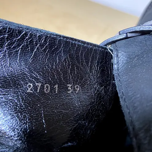 Proenza Schouler Biker Boots Moto Ankle Shaft Braided Block Heel Black 8.5